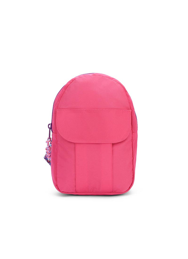 Shocking Pink Sling Locked Pocket Crossbody Bag