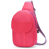 Shocking Pink Sling Locked Pocket Crossbody Bag