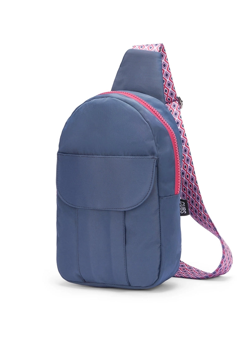 Navy Sling Locked Pocket Crossbody Bag