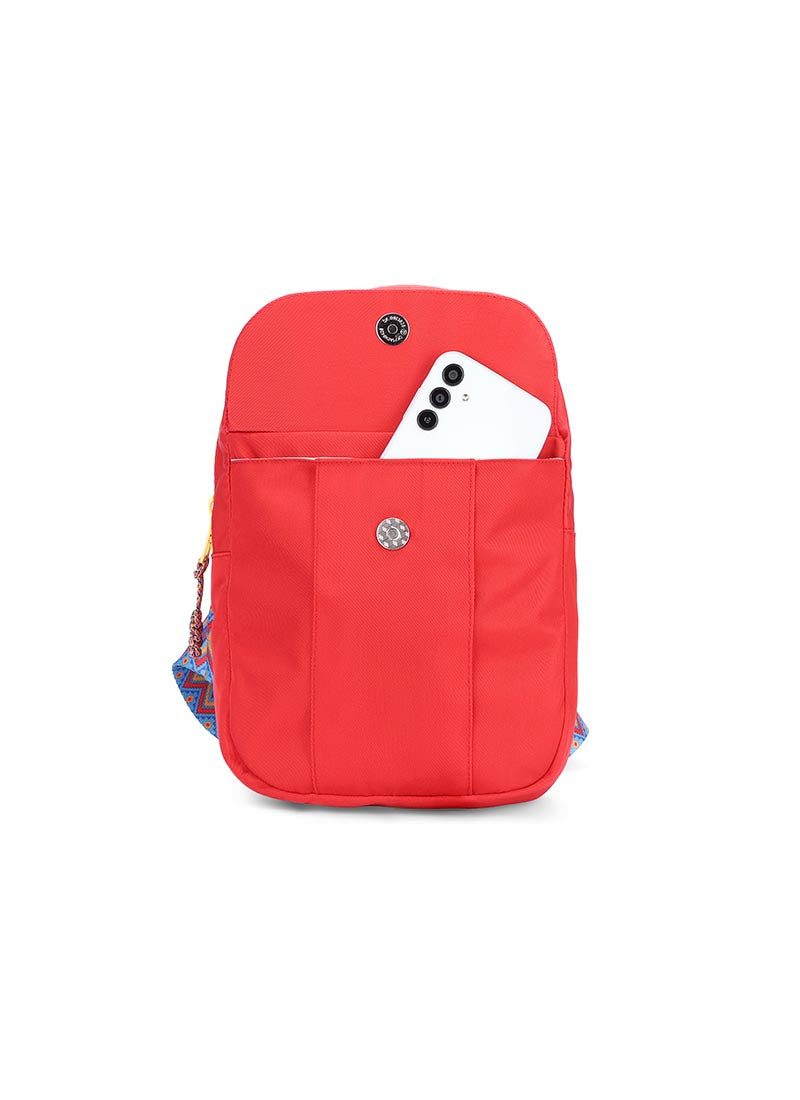 Flame Red Sling Front Locked Pocket