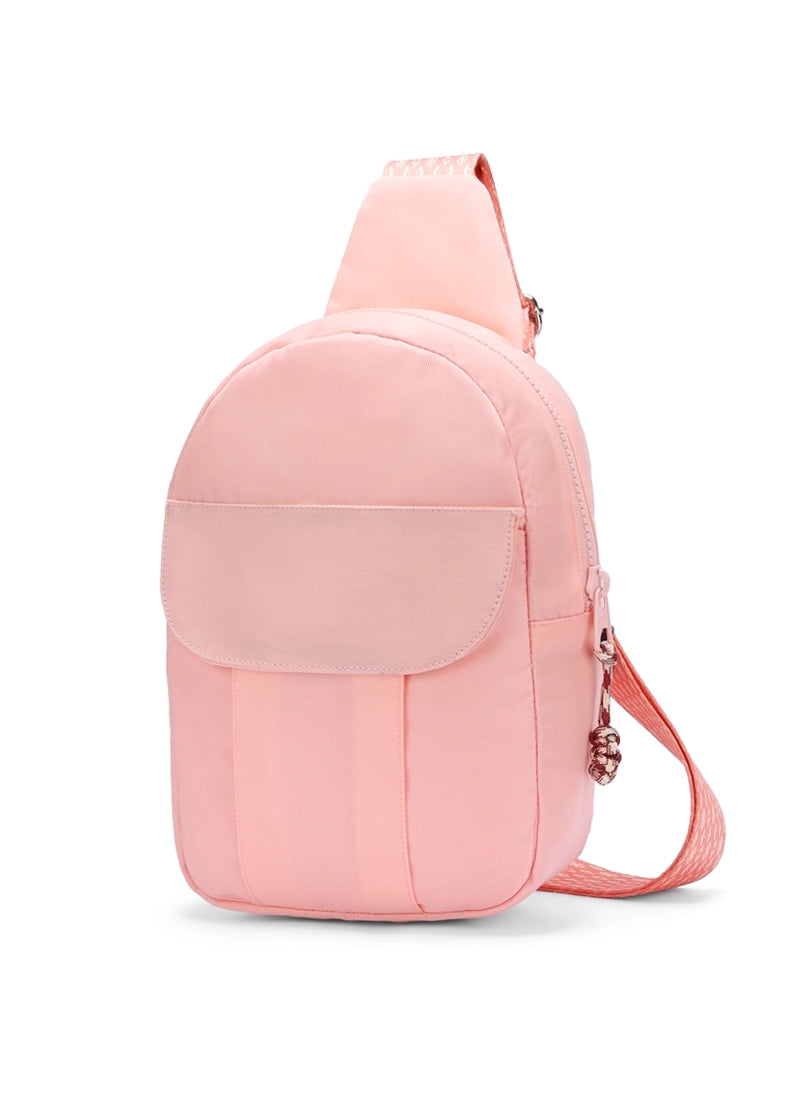 Light Salmon Blush Sling Locked Pocket Crossbody Bag
