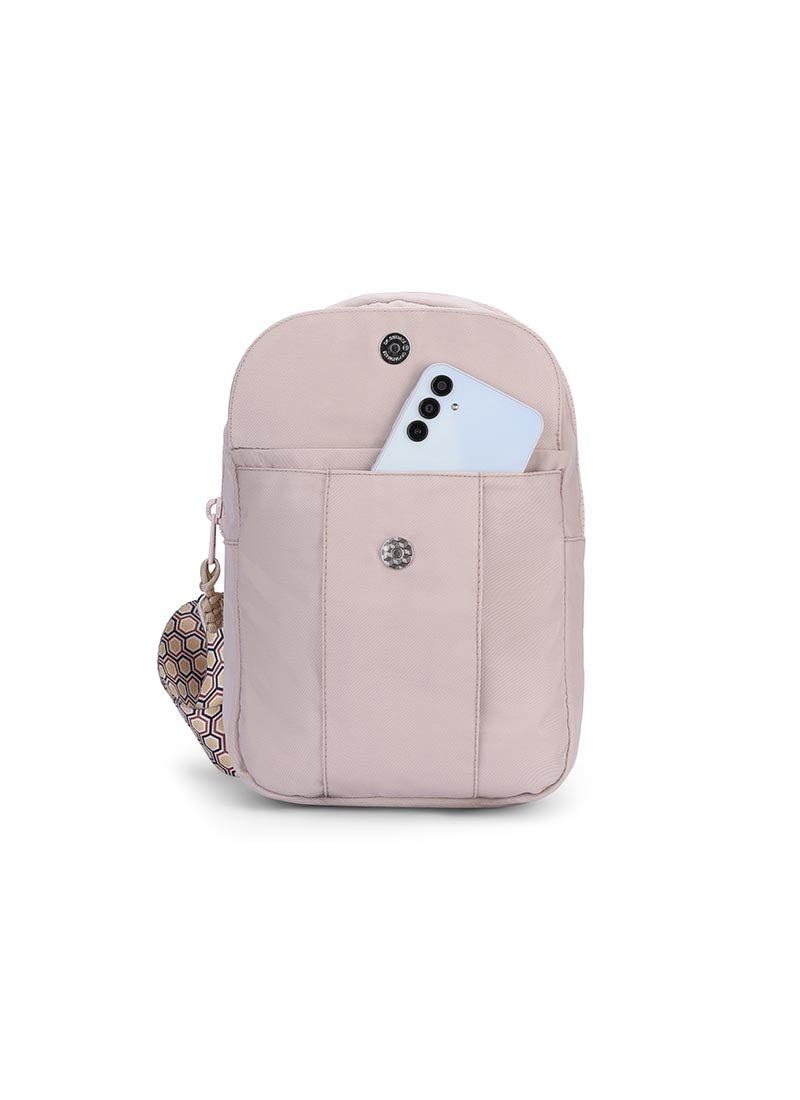 Warm Latte Sling Front Locked Pocket