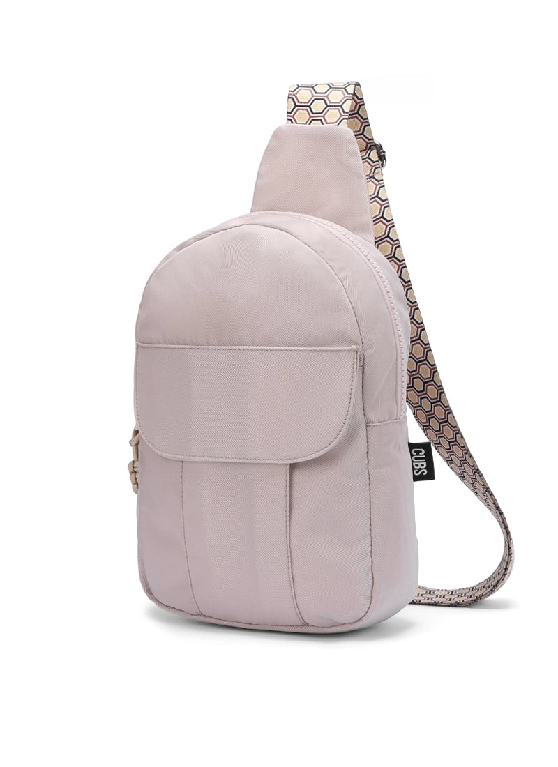 Warm Latte Sling Locked Pocket Crossbody Bag