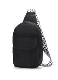 Black Sling Locked Pocket Crossbody Bag
