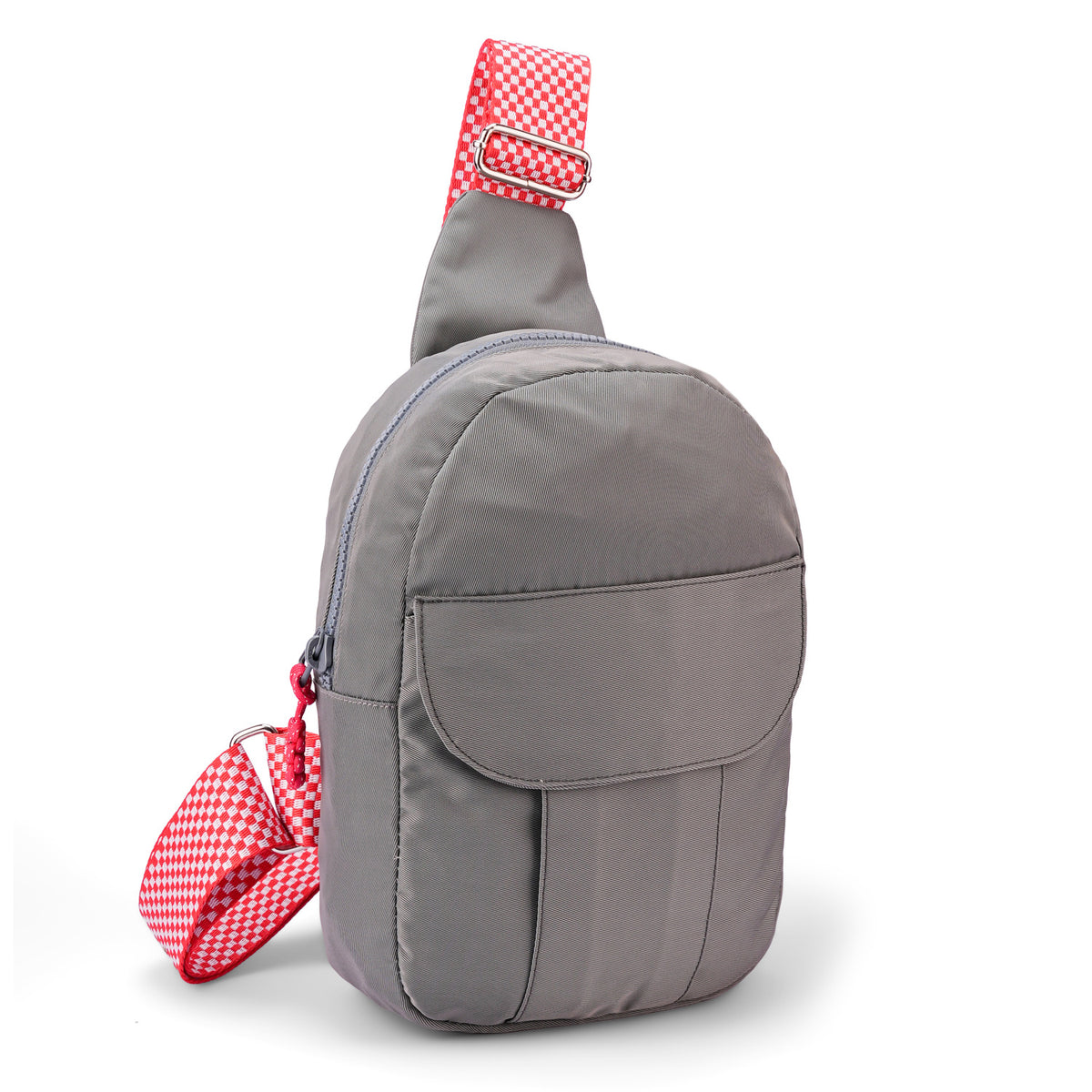 Serious Grey Sling Locked Pocket Crossbody Bag
