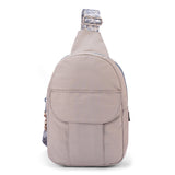 Ashy Grey Sling Locked Pocket Crossbody Bag