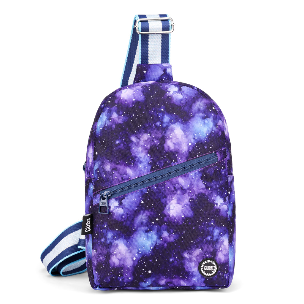 Mid-Night Galaxy Sling Front Zipper Crossbody Bag