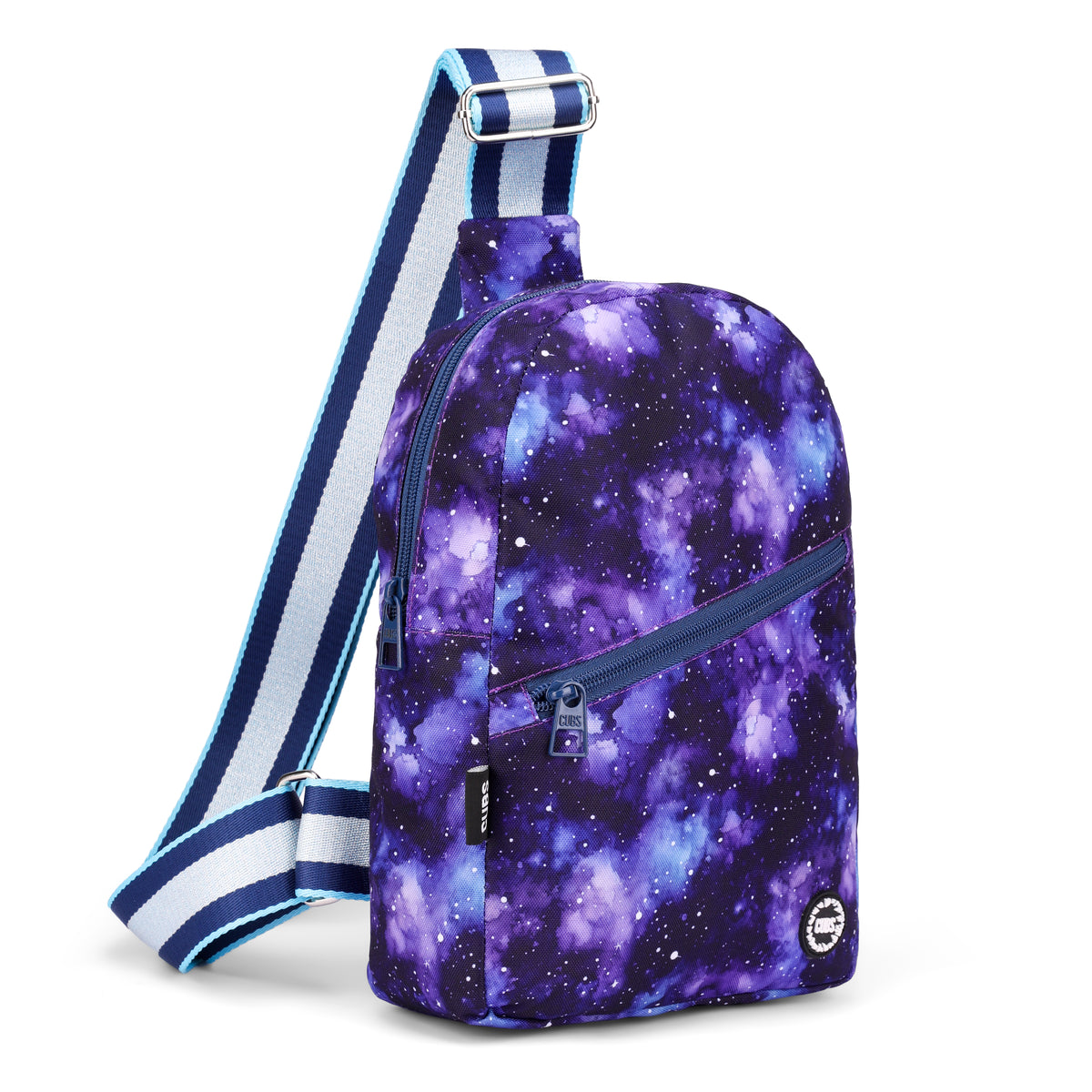 Mid-Night Galaxy Sling Front Zipper Crossbody Bag