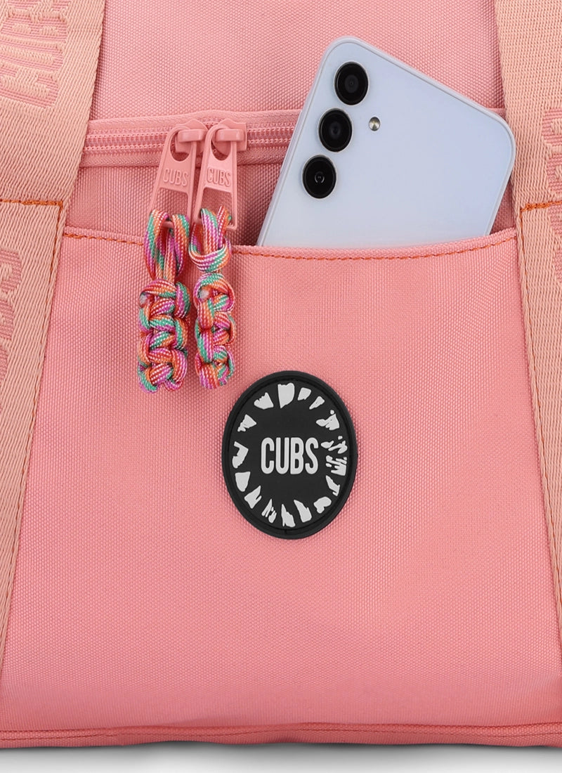 Peach One Side Pocket Large Duffel Bag