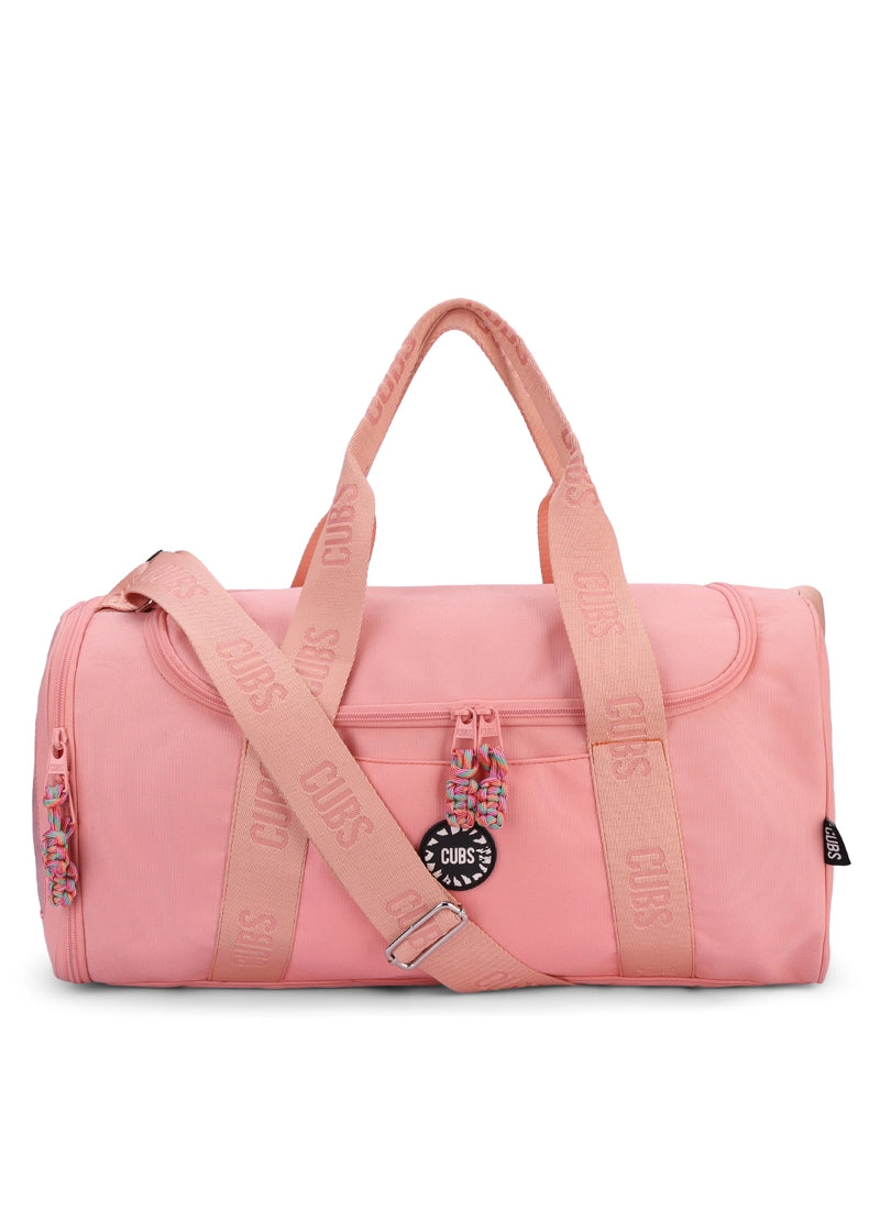 Peach One Side Pocket Large Duffel Bag