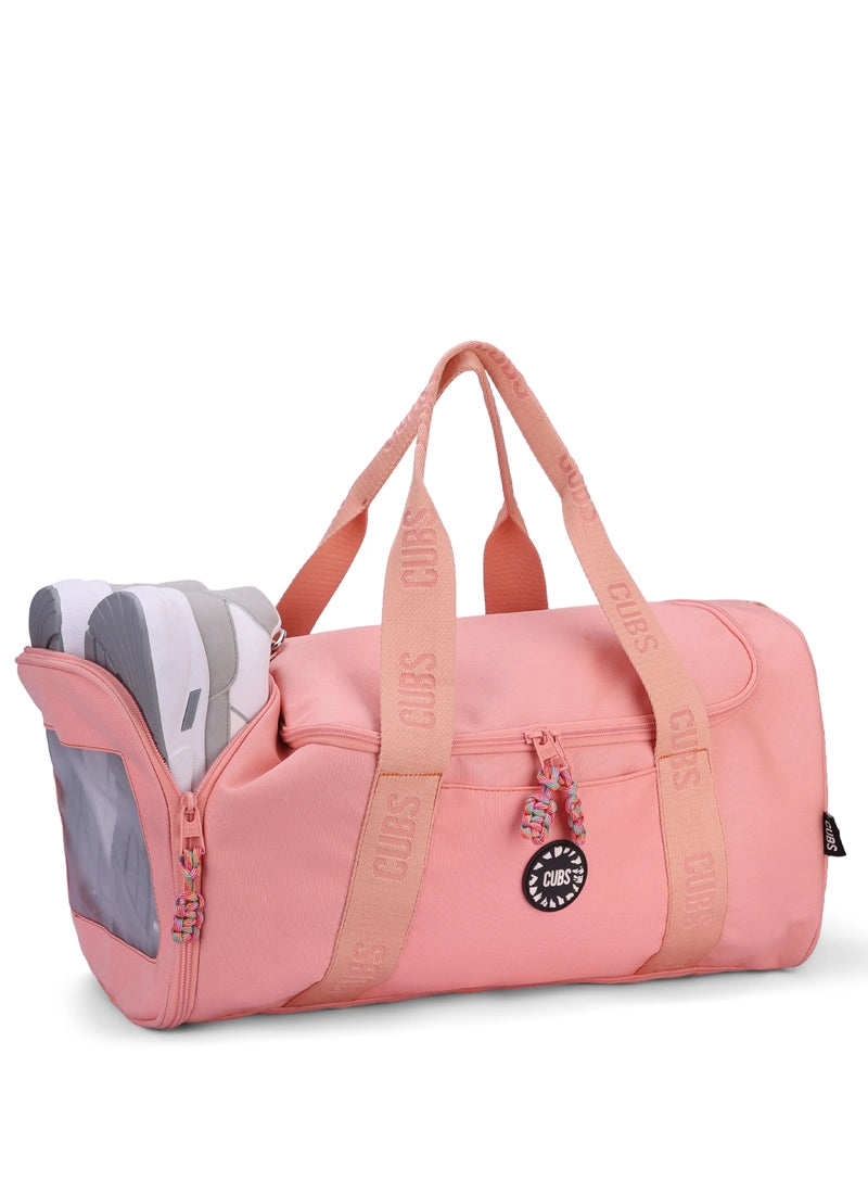 Peach One Side Pocket Large Duffel Bag