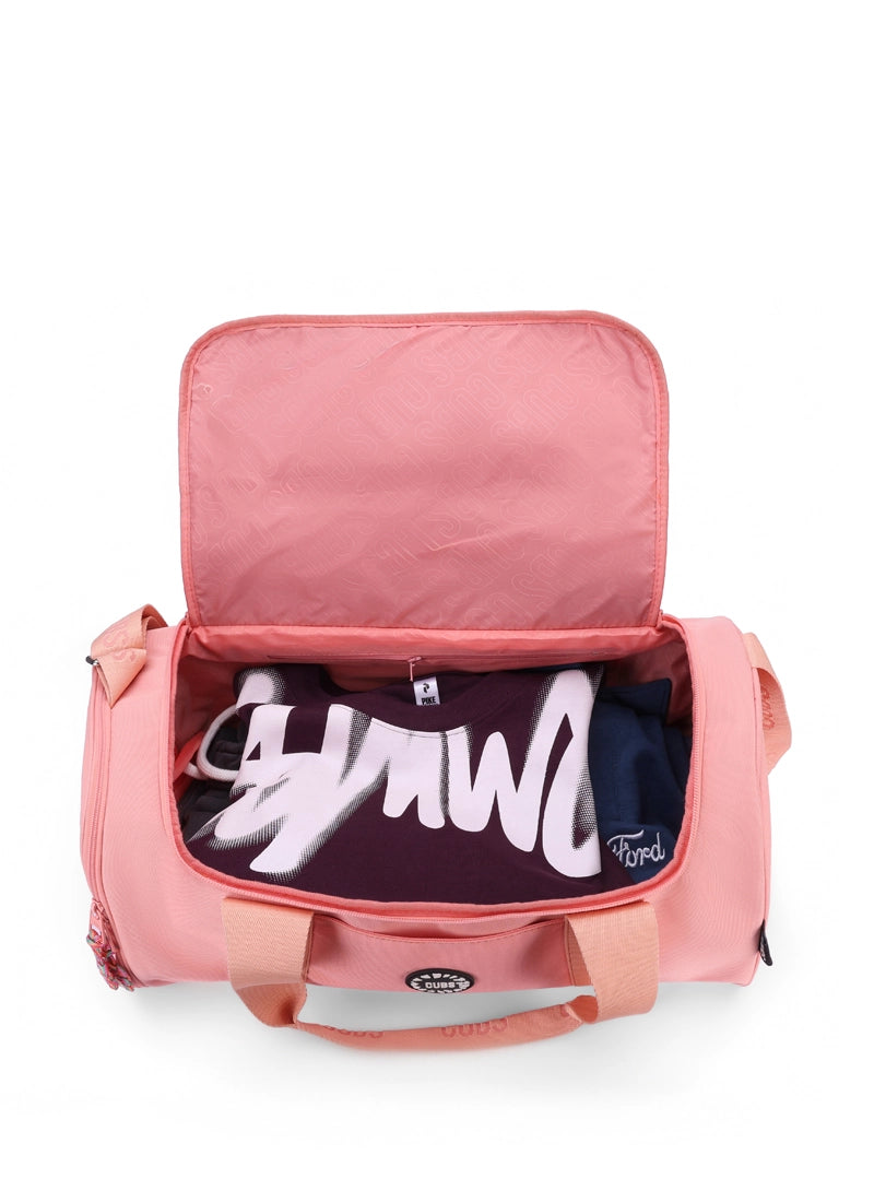 Peach One Side Pocket Large Duffel Bag