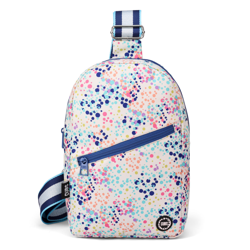 Hearts & Circles Sling Front Zipper Crossbody Bag