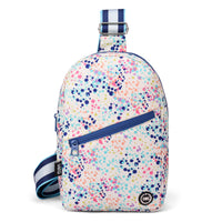 Hearts & Circles Sling Front Zipper Crossbody Bag