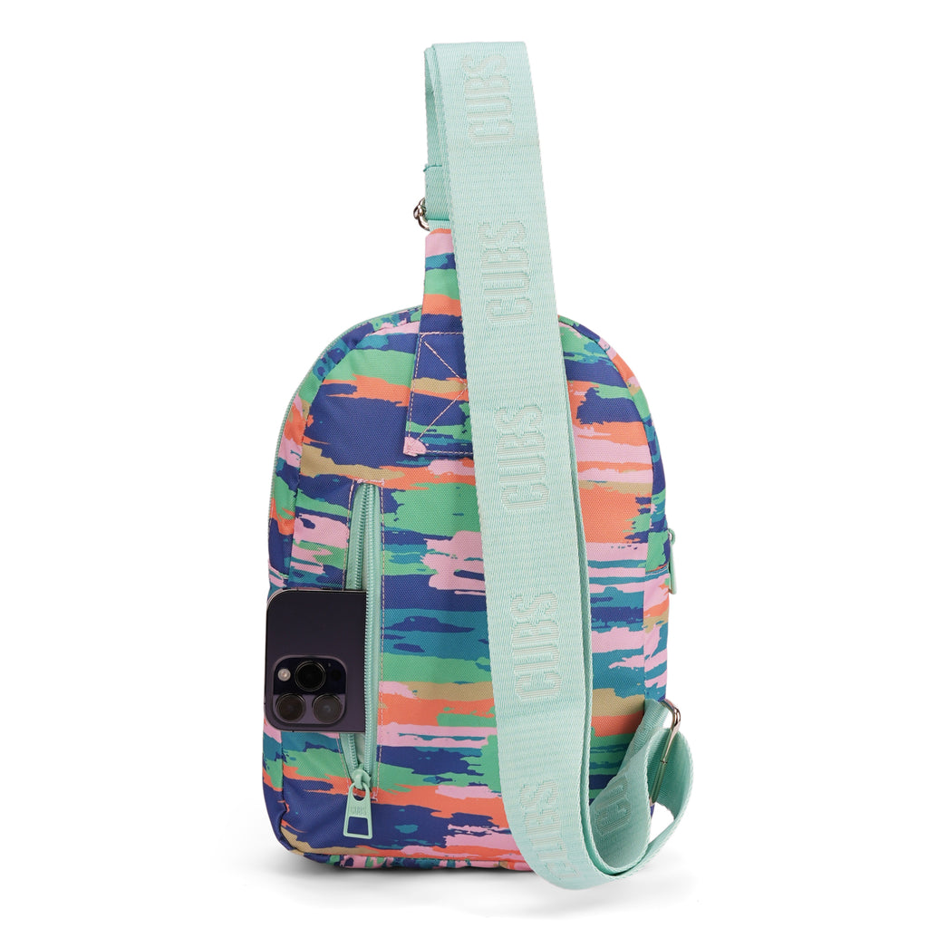 Oceans Sling Front Zipper Crossbody Bag