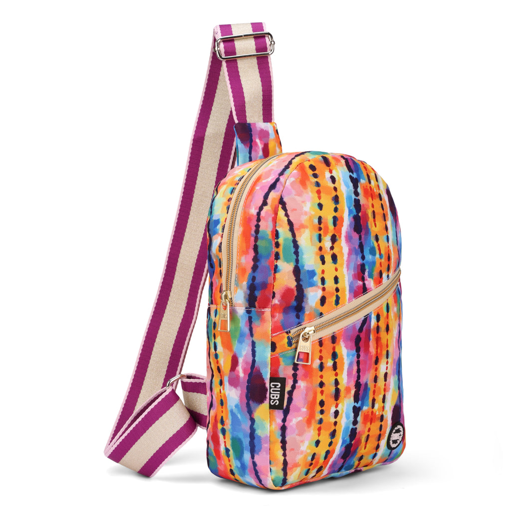 Magical Colors Sling Front Zipper Crossbody Bag