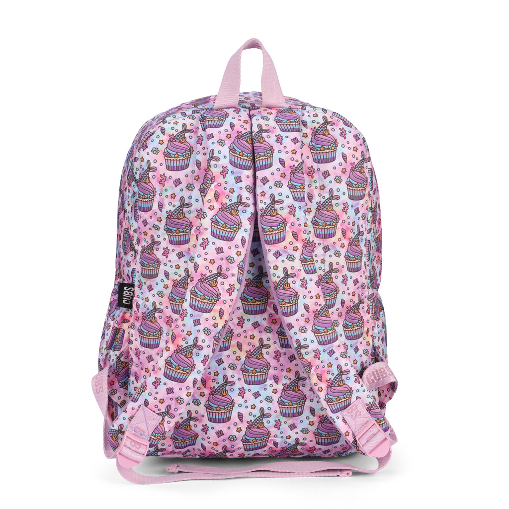 Lilac Cute Mermaid Big&Basic Backpack