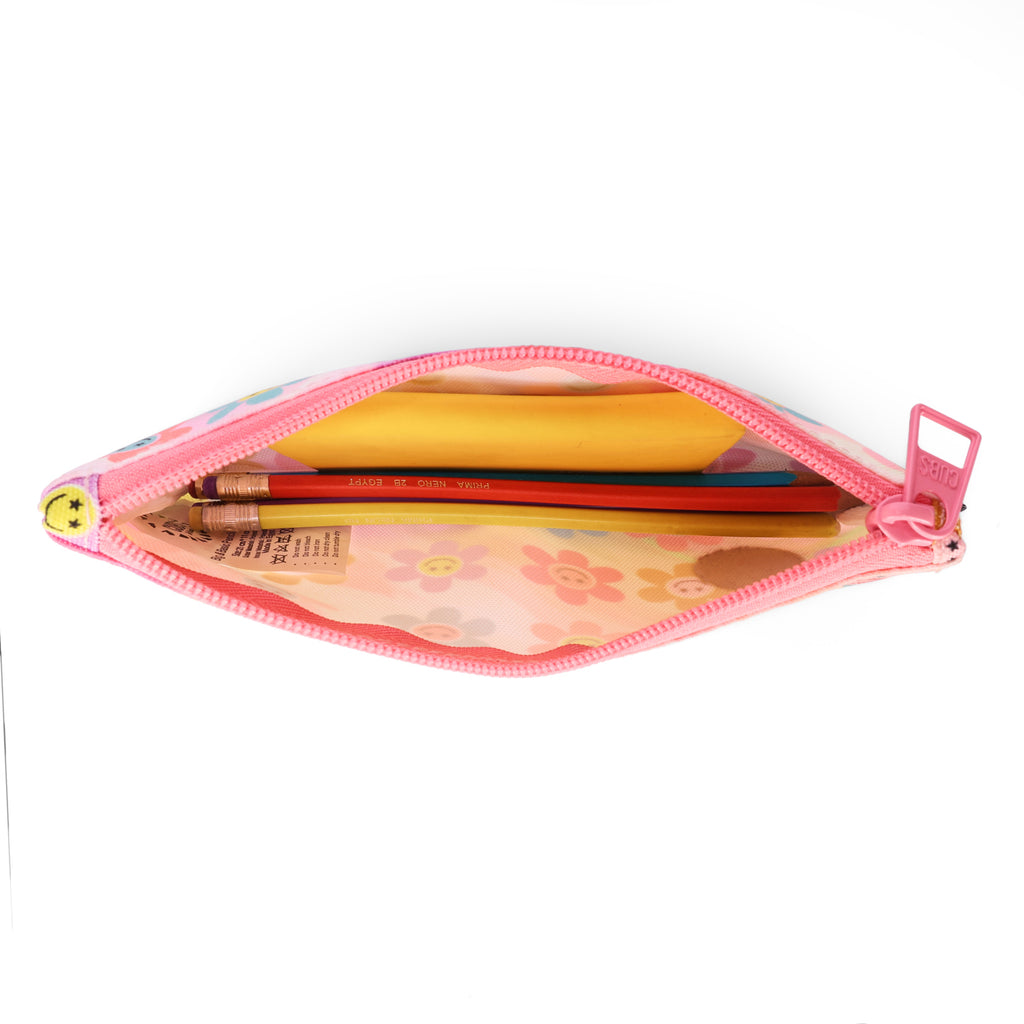 Smiles and Flamingos Big & Basic Pencil Case