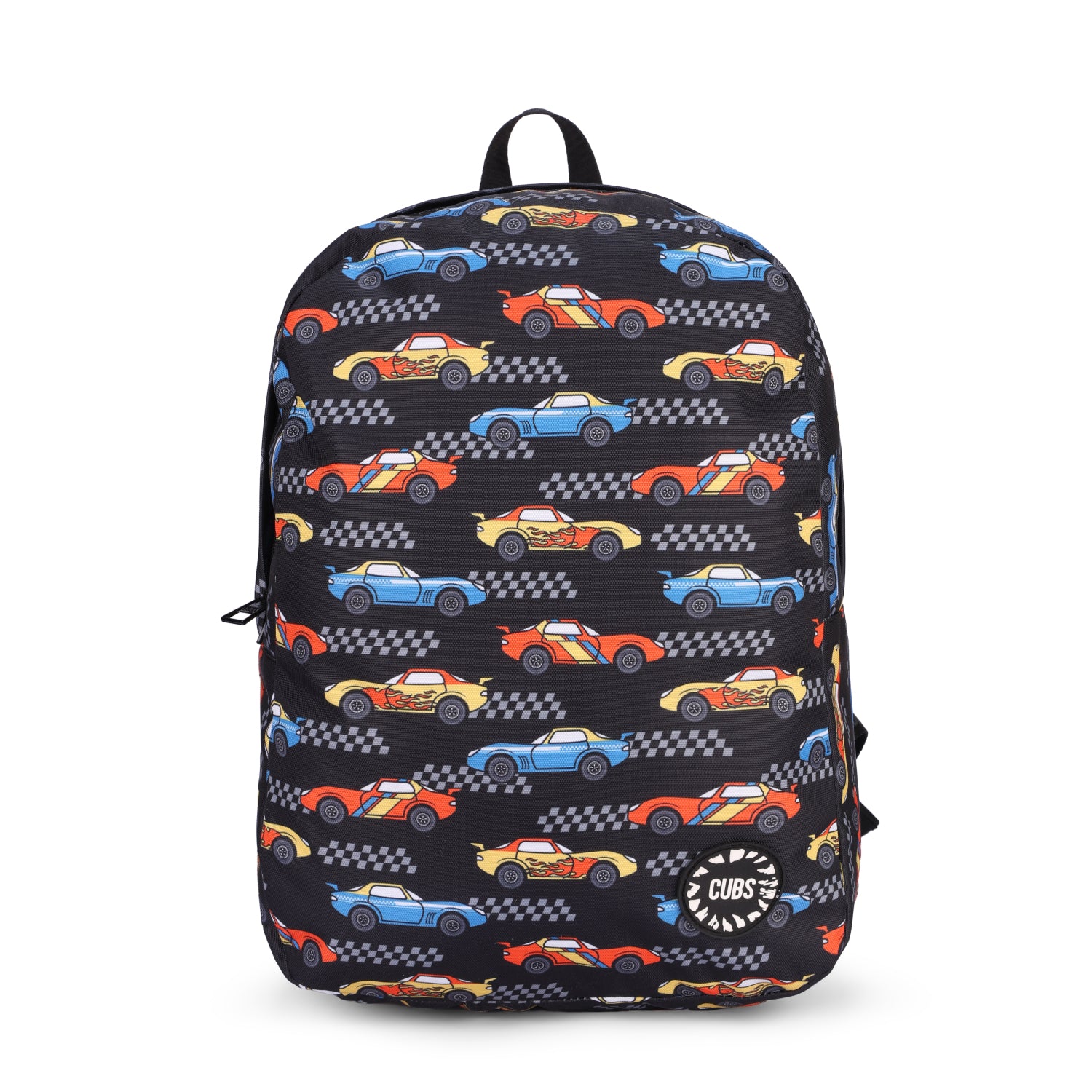 Black Racing Cars Big & Basic BackPack