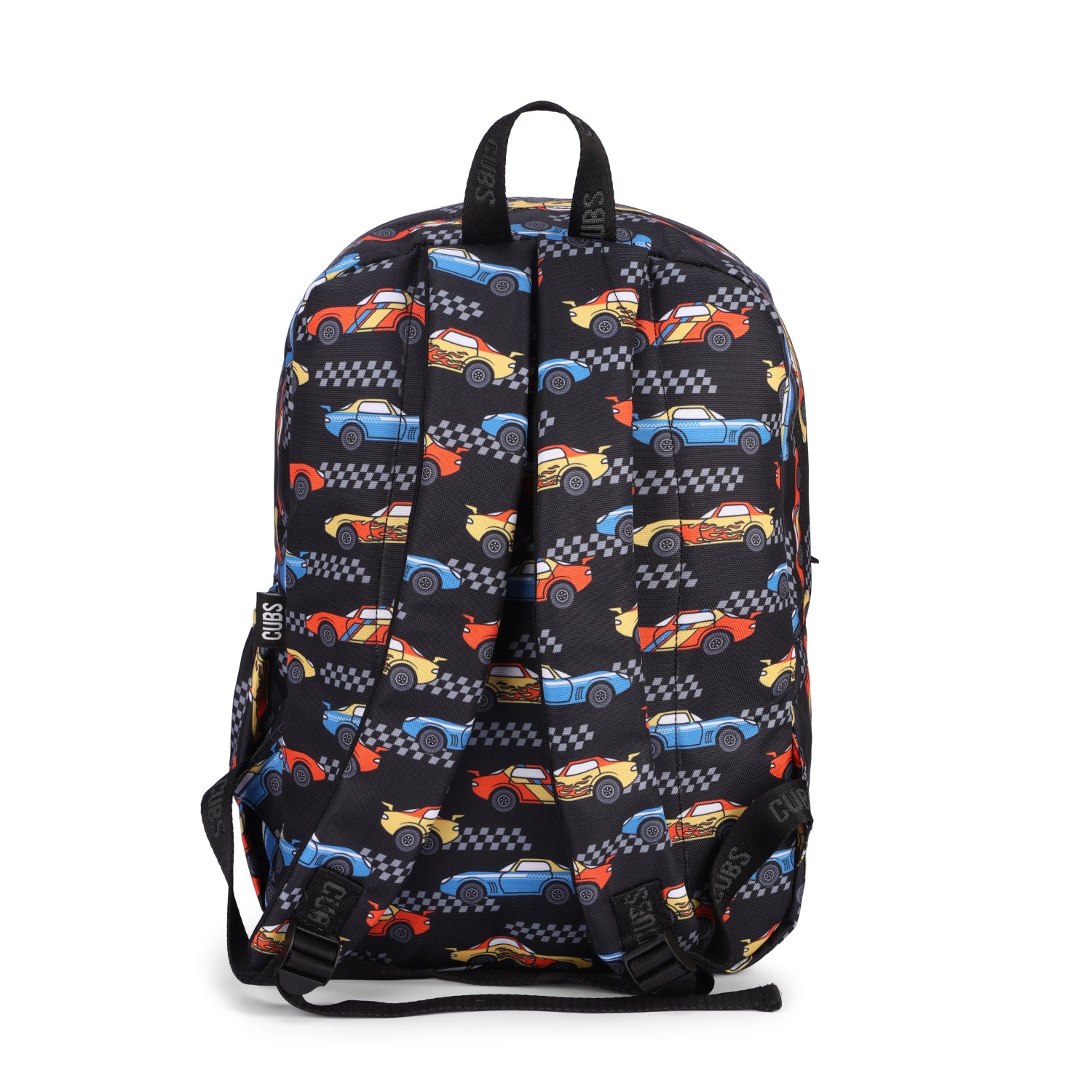 Black Racing Cars Big & Basic BackPack