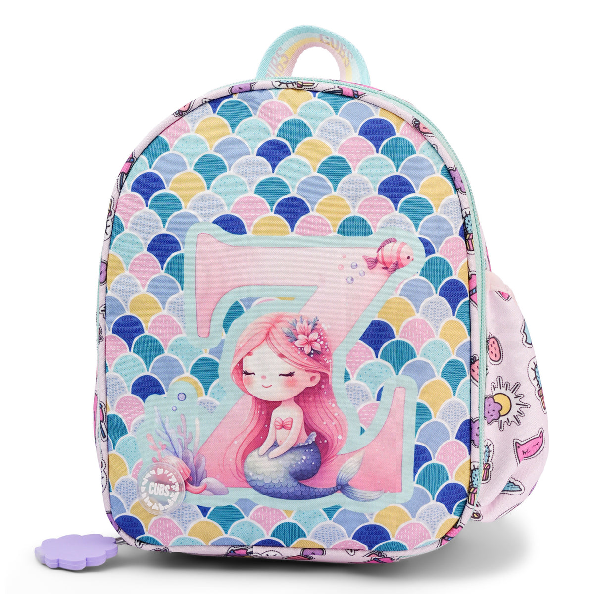 Blue Mermaid Nursery Lunch Backpack Z