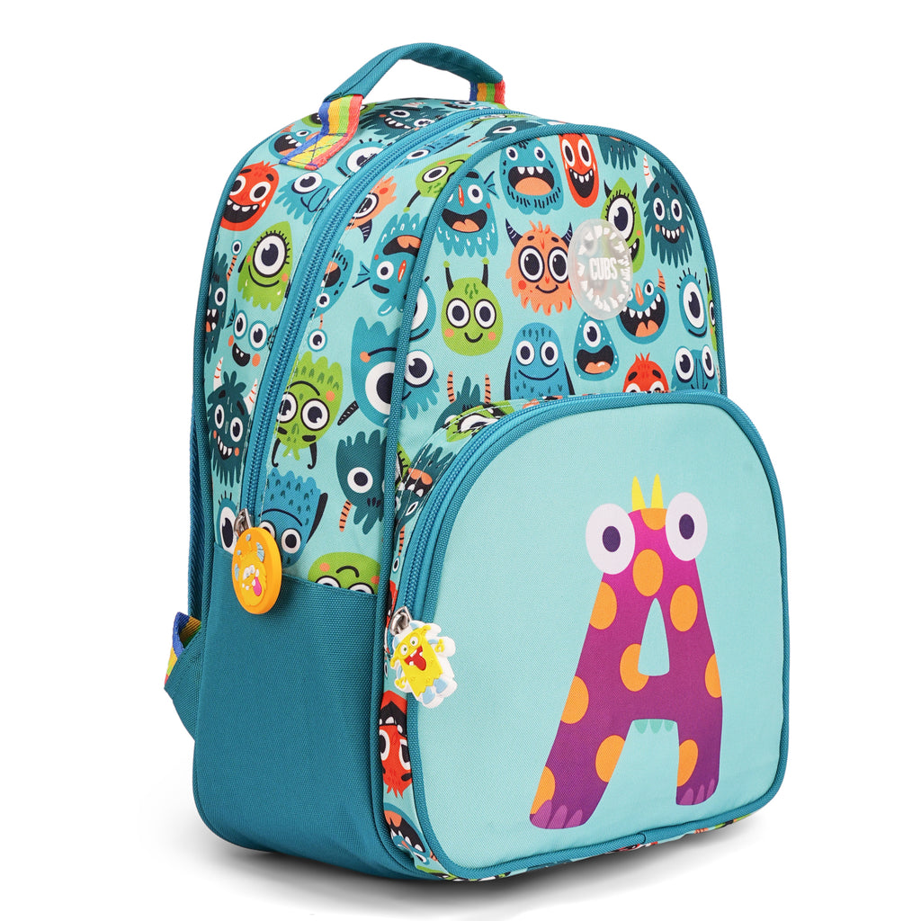 Mint Green Monsters Pre-School Backpack A