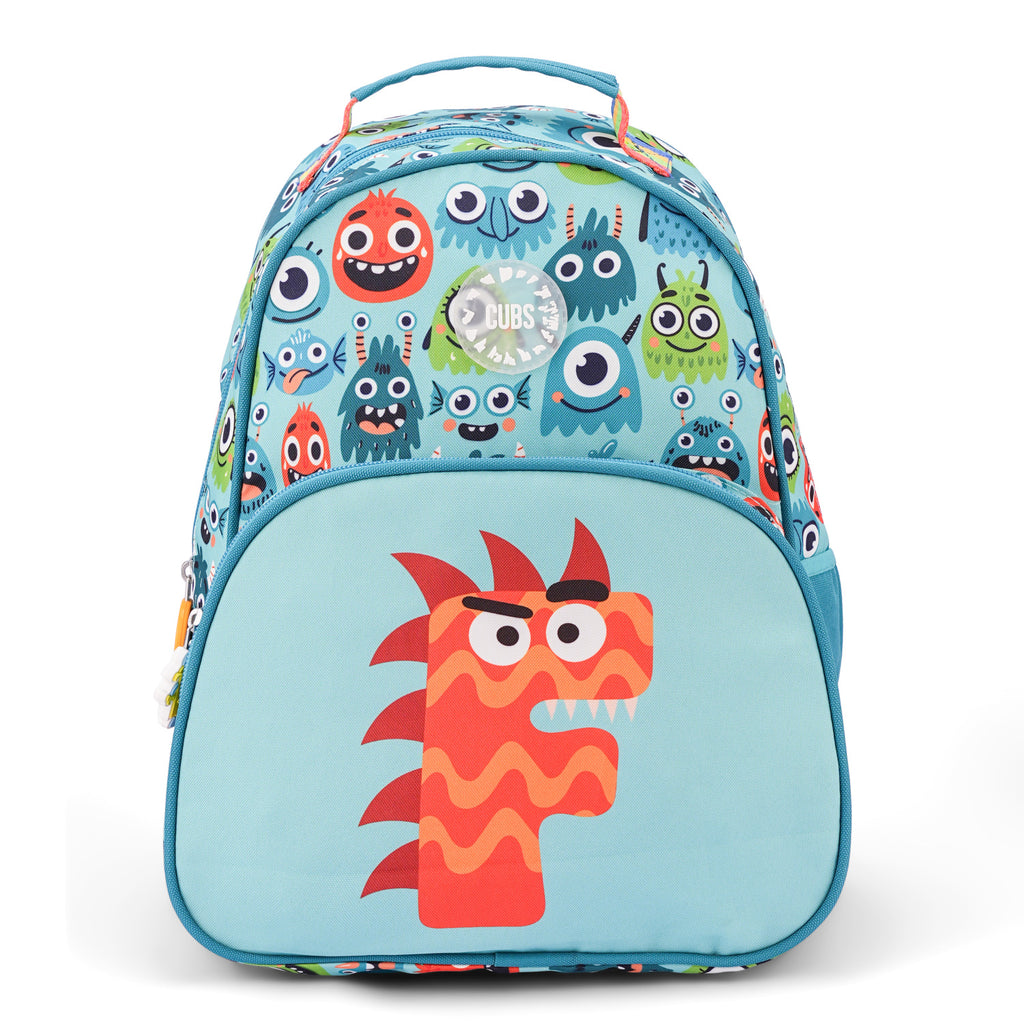 Mint Green Monsters Pre-School Backpack F