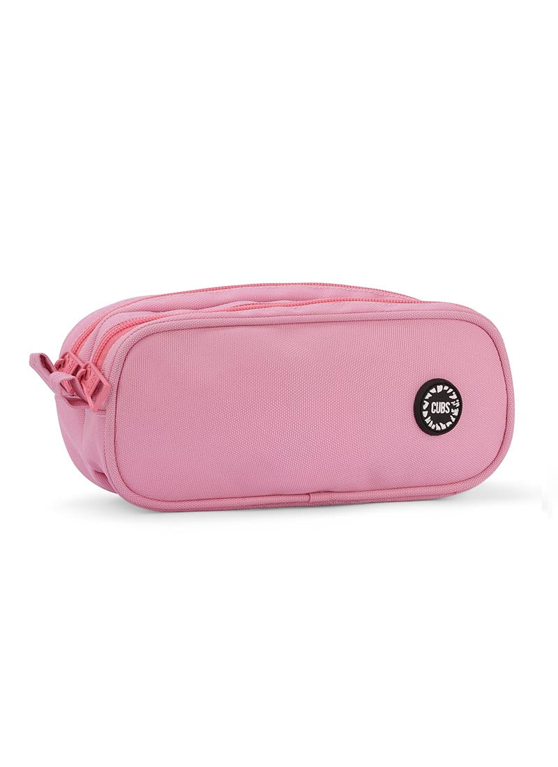 Pink Double Zipper Pincel case