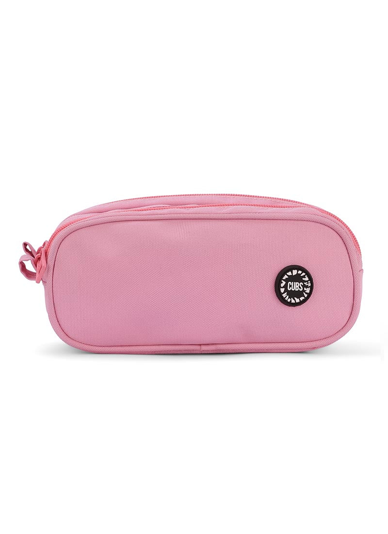 Pink Double Zipper Pincel case