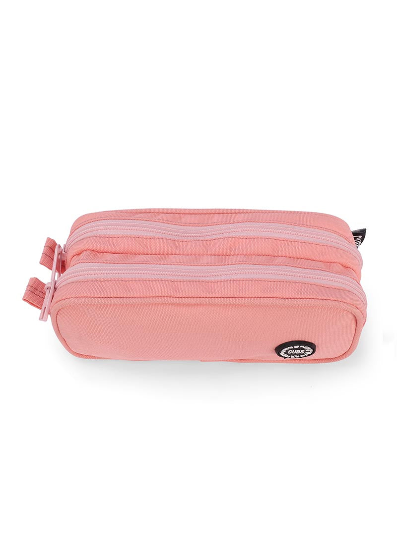 Peach Double Zipper Pincel case