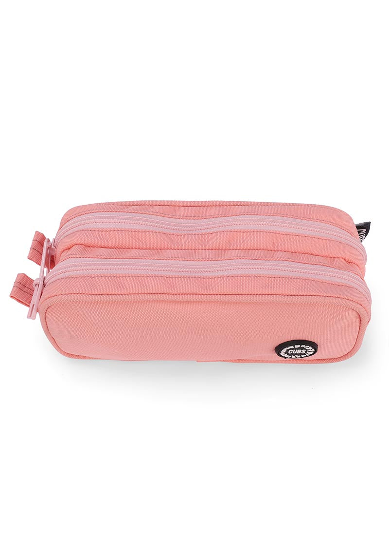 Peach Double Zipper Pincel case