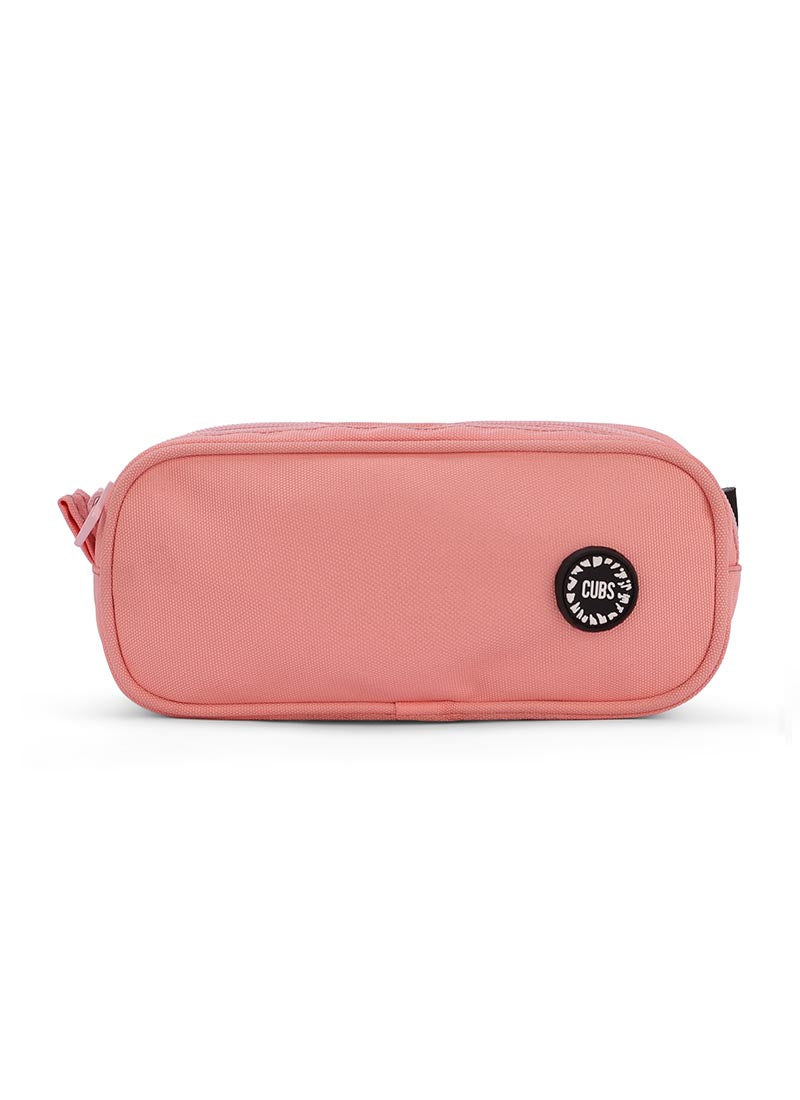 Peach Double Zipper Pincel case