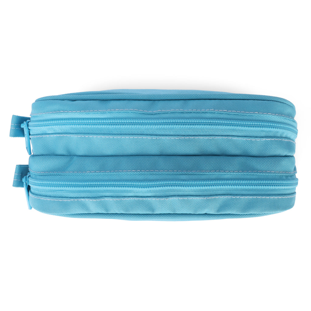 Turquise Double Zipper Pincel case