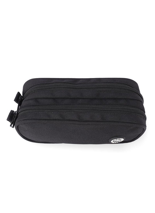 Black Double Zipper Pincel Pencil Case
