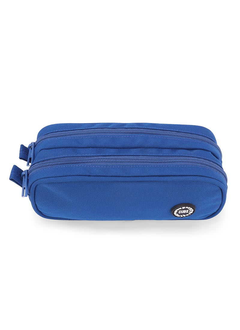 True Blue Double Zipper Pincel case