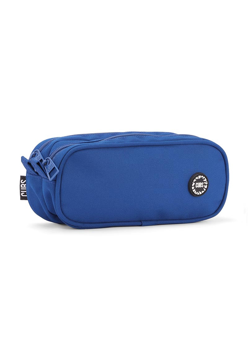 True Blue Double Zipper Pincel case