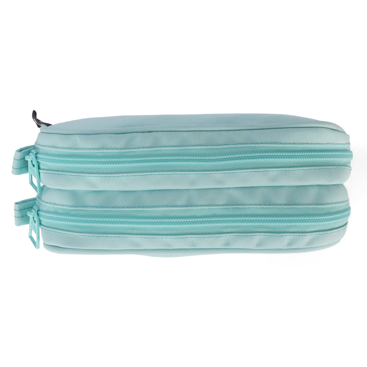 Bluish Mint green Double Zipper Pincel case