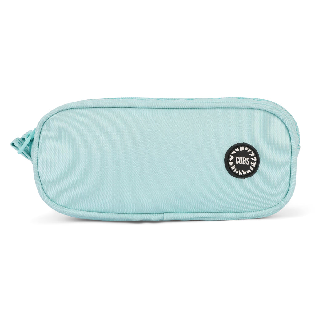 Bluish Mint green Double Zipper Pincel case