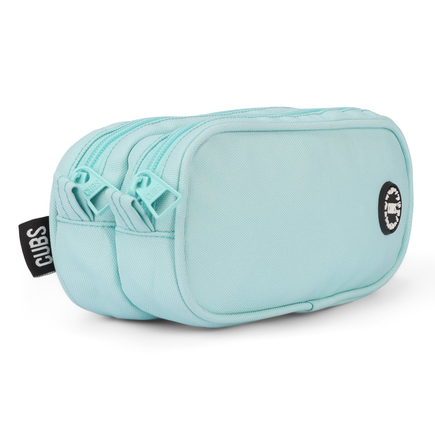 Bluish Mint green Double Zipper Pincel case
