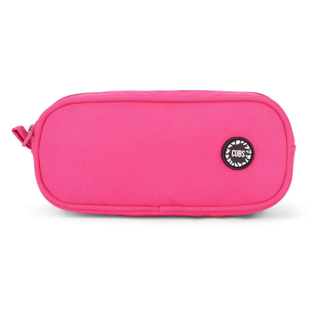 Fuchia Double Zipper Pincel case