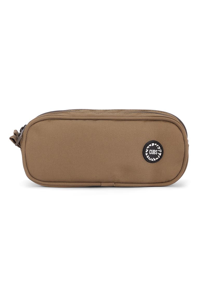 Army green Double Zipper Pincel case