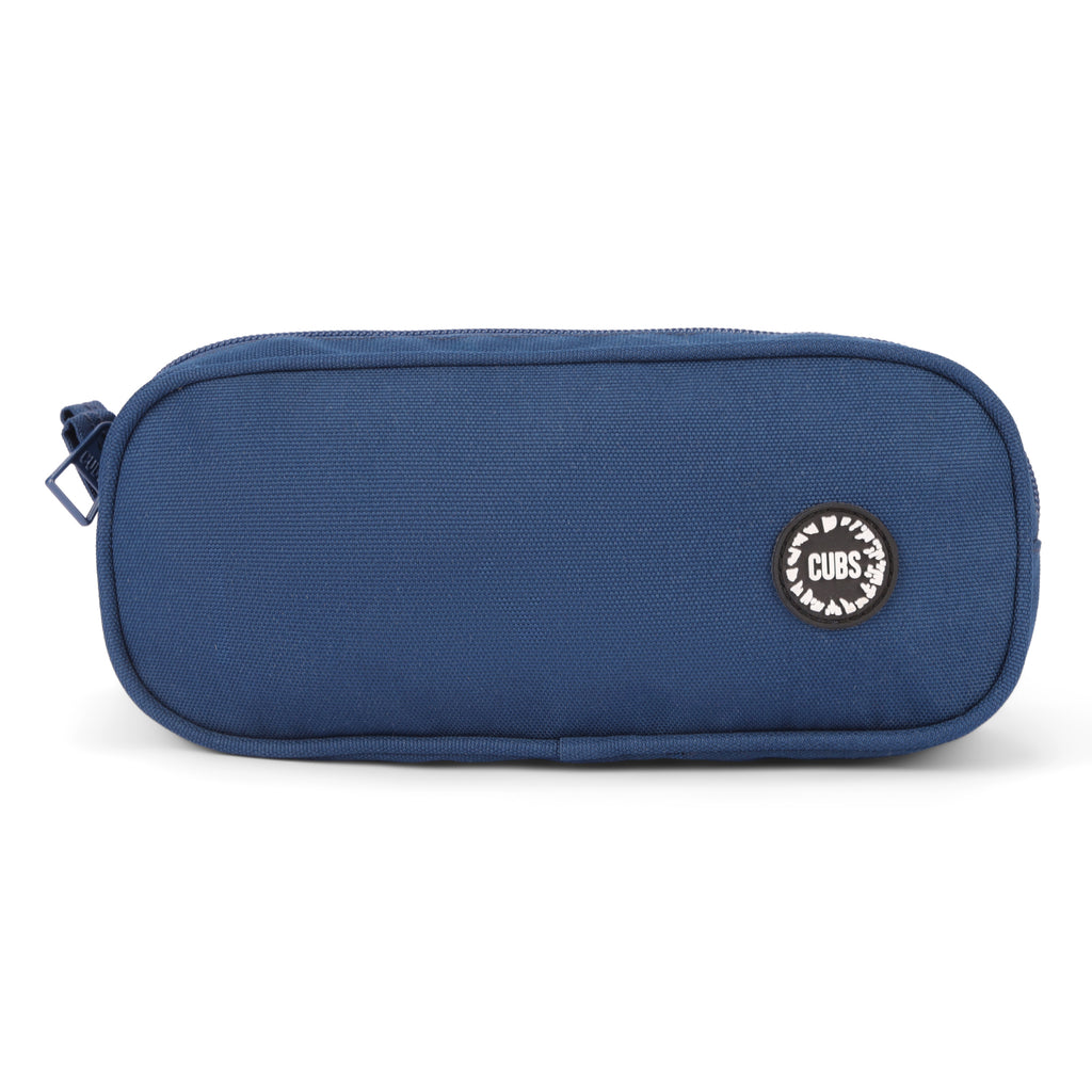 Navy Double Zipper Pincel case