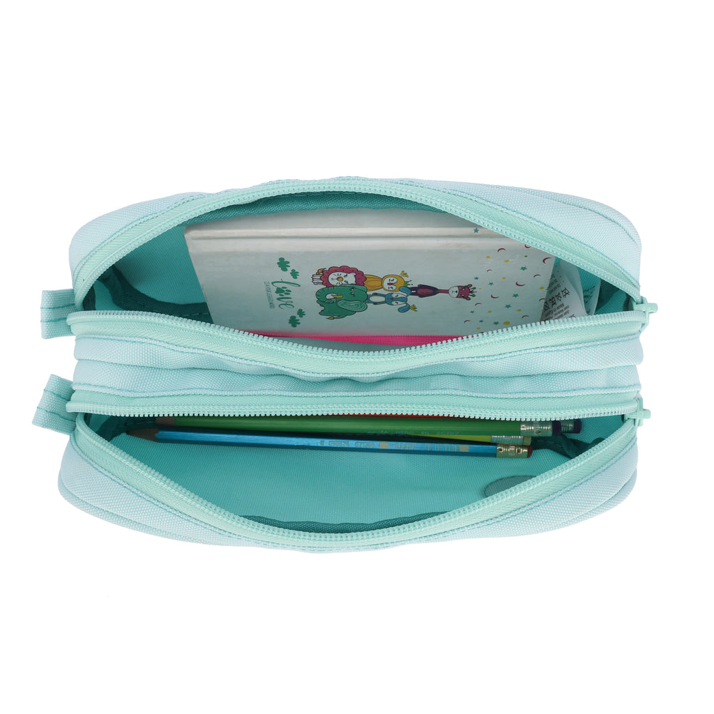 Mint Green Double Zipper Pincel case