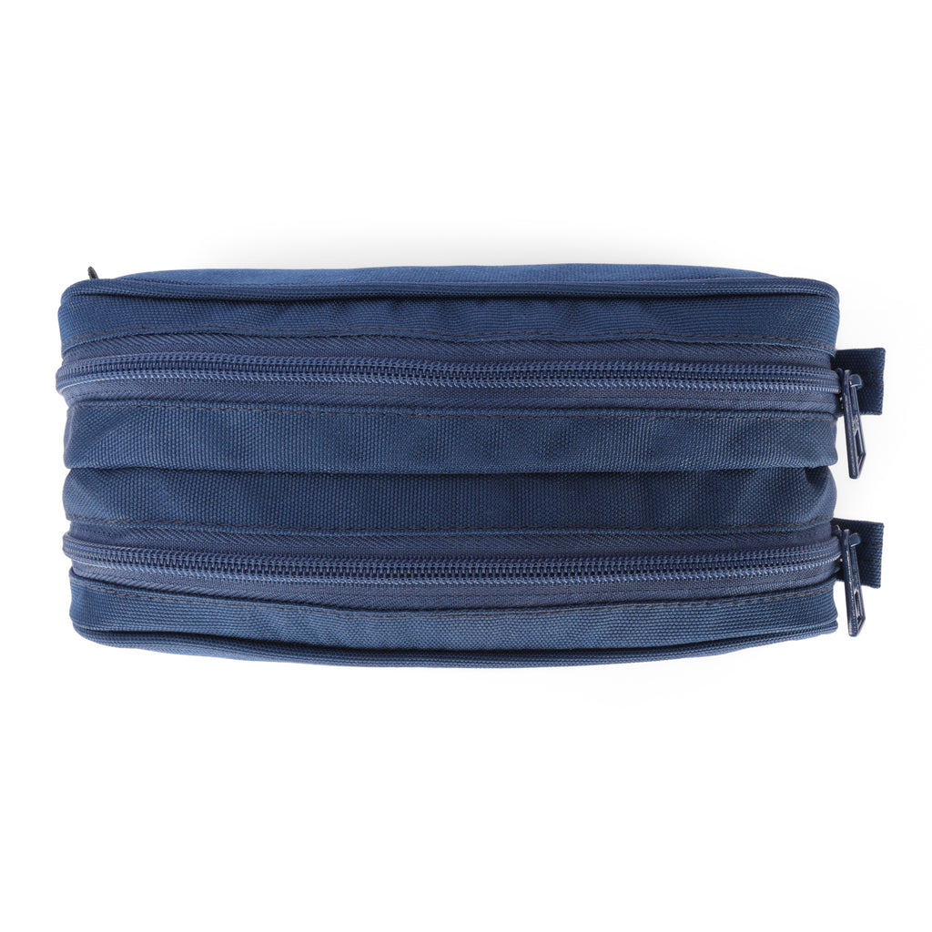 Blue Black Double Zipper Pincel case