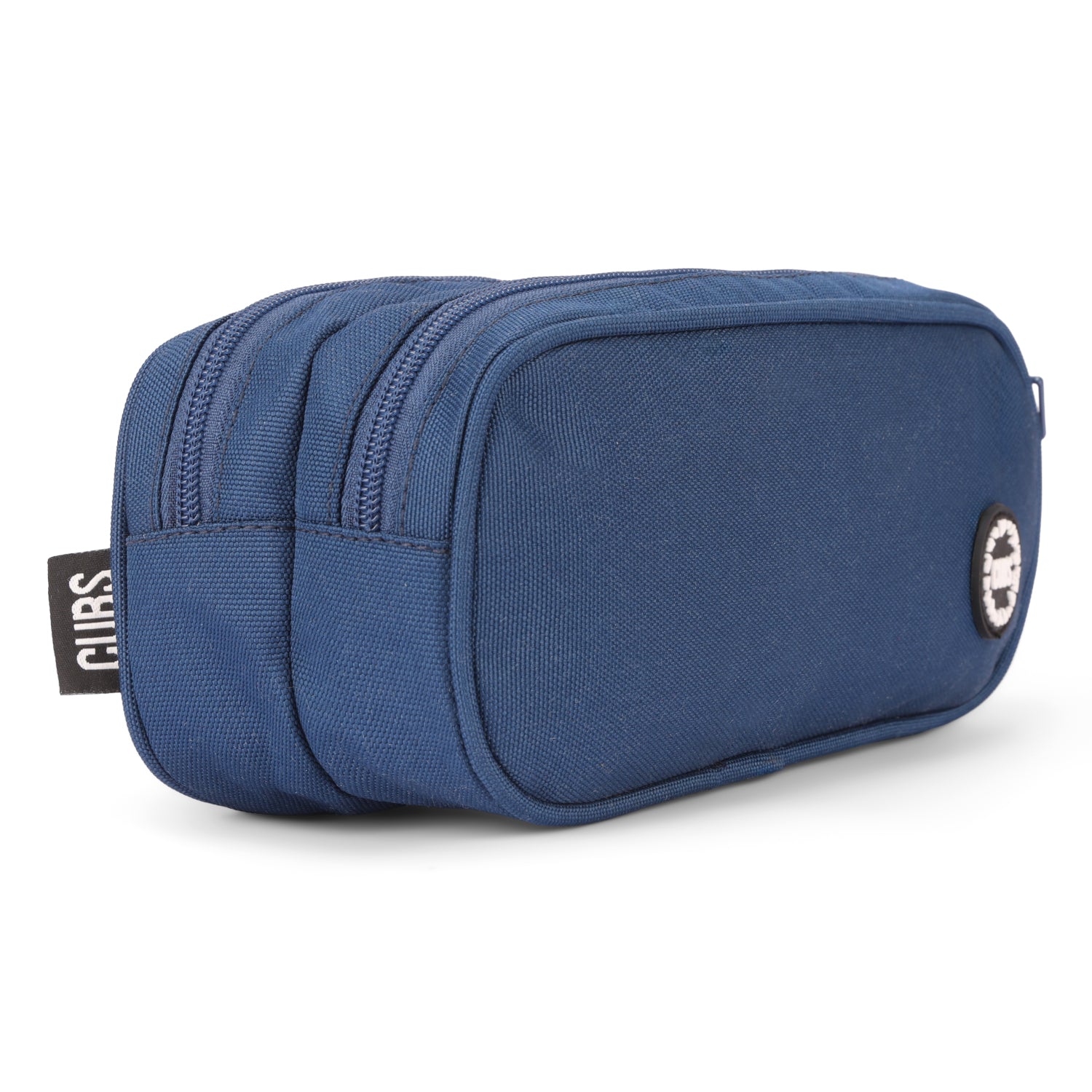 Blue Black Double Zipper Pincel case