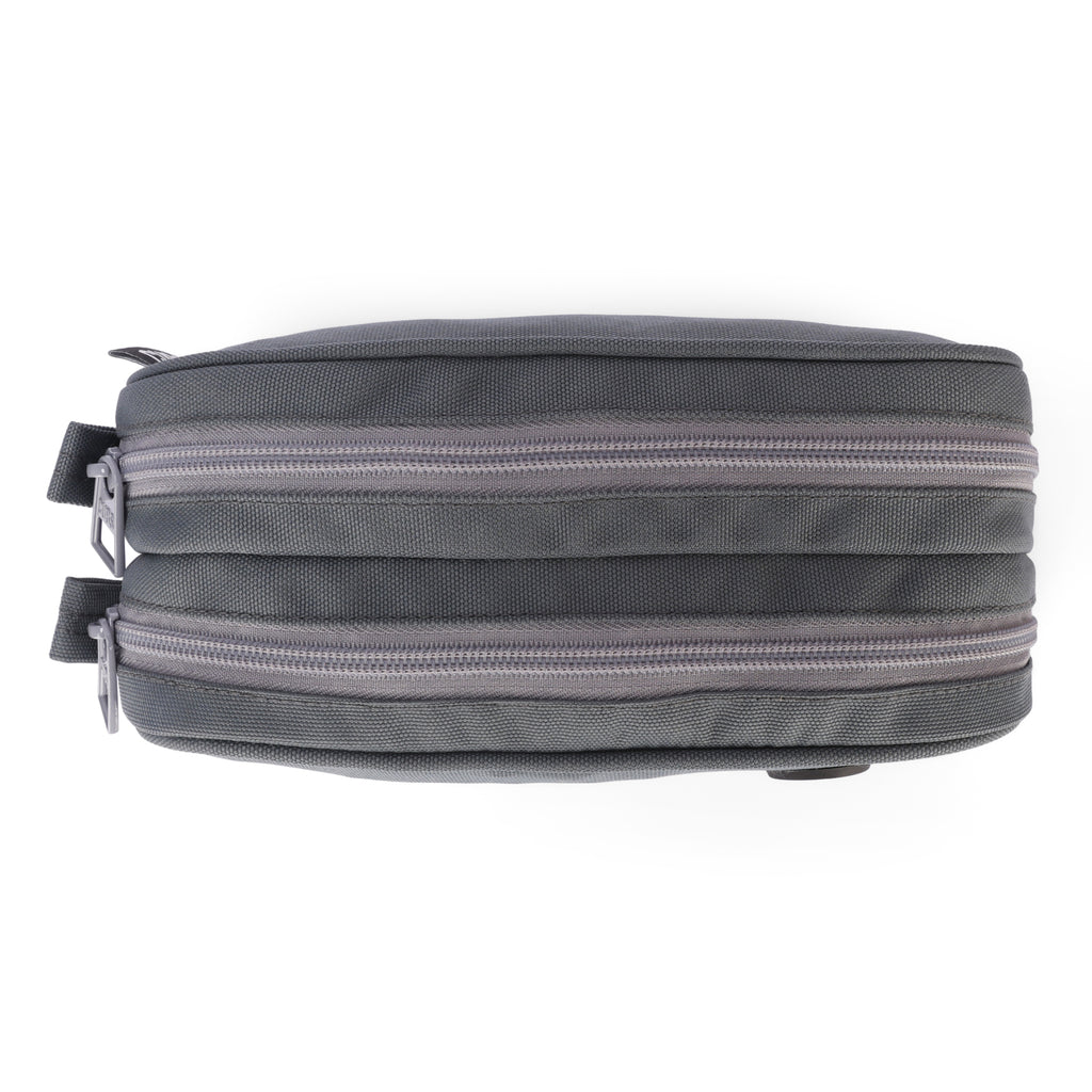 Dark Grey Double Zipper Pincel case