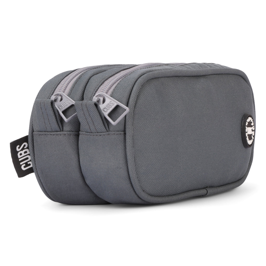 Dark Grey Double Zipper Pincel case