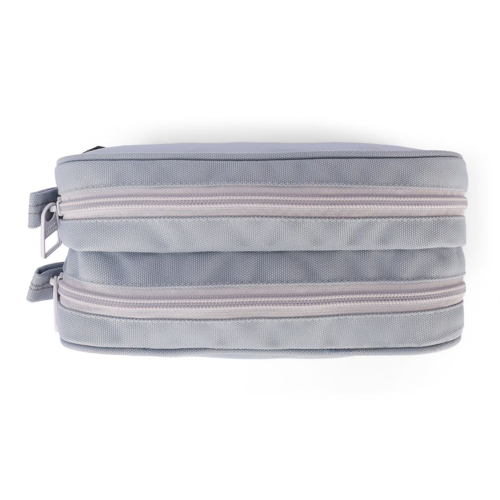 Light Grey Double Zipper Pincel case