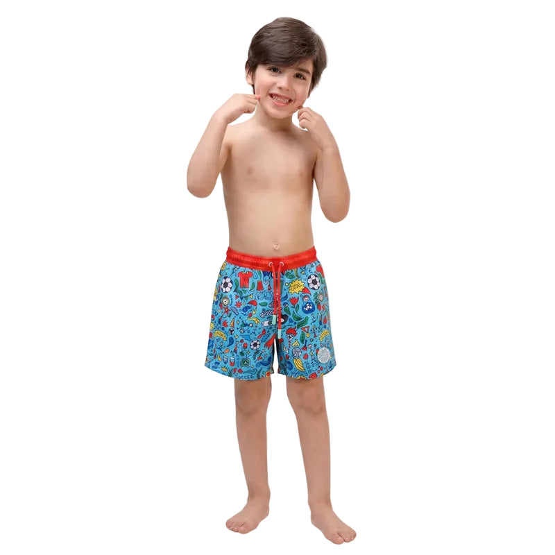 CUBS Boys Swim Trunk The Football Doodle