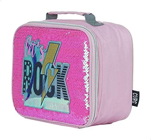 Sequin Lunch Bag 1 baby pink